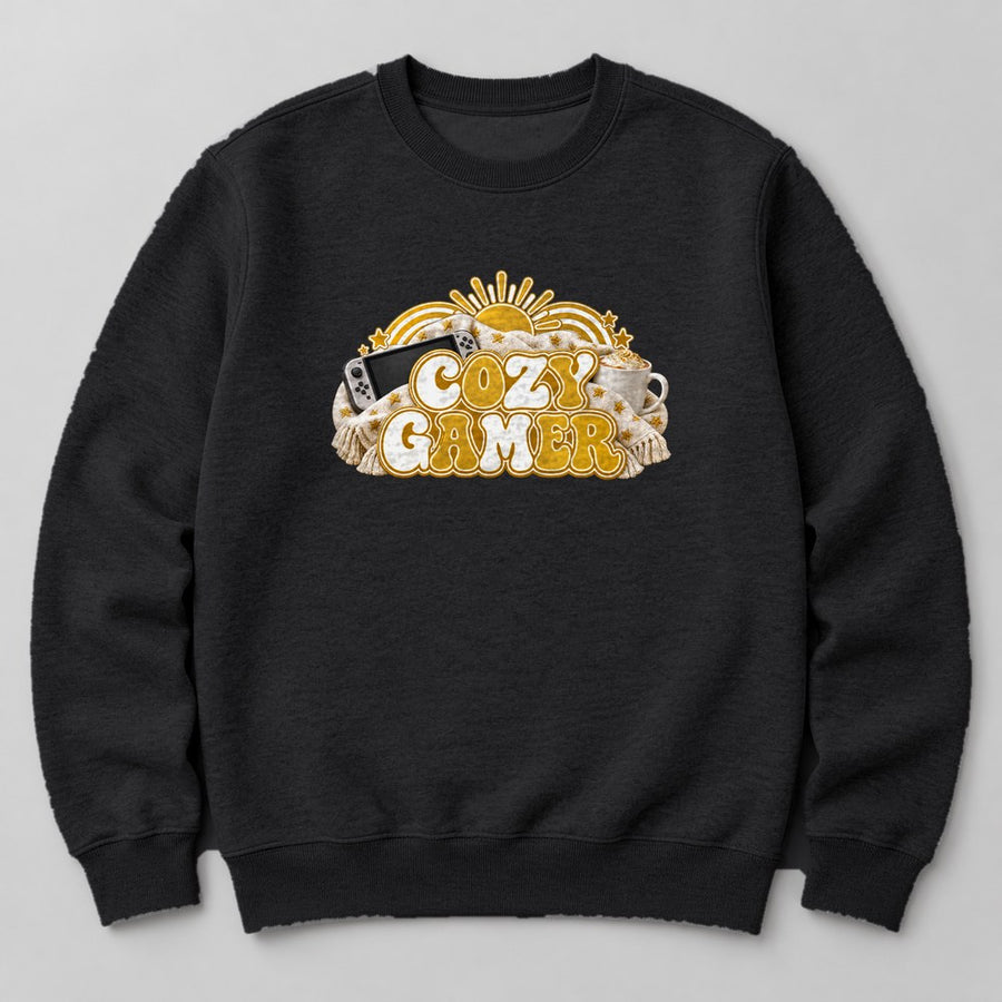 Cozy Gamer Sweatshirt in Black