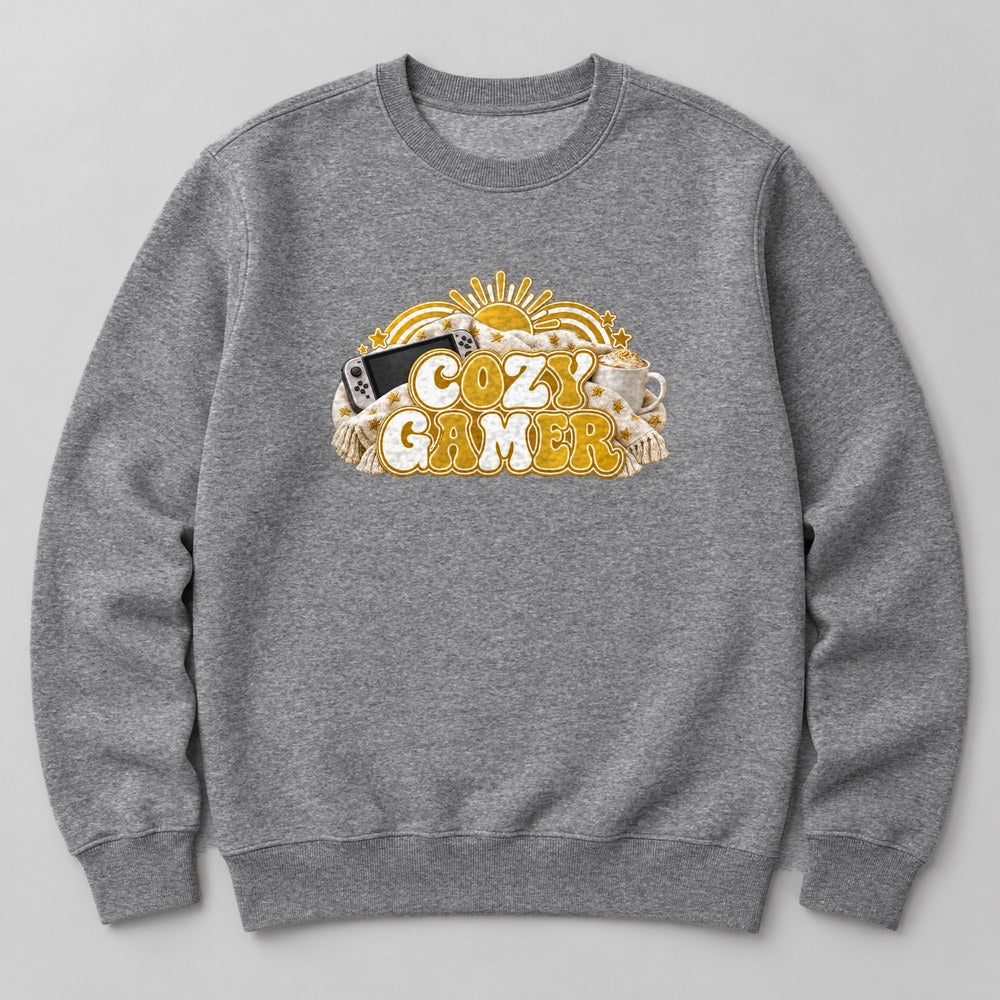 Cozy Gamer Sweatshirt in Heather Grey