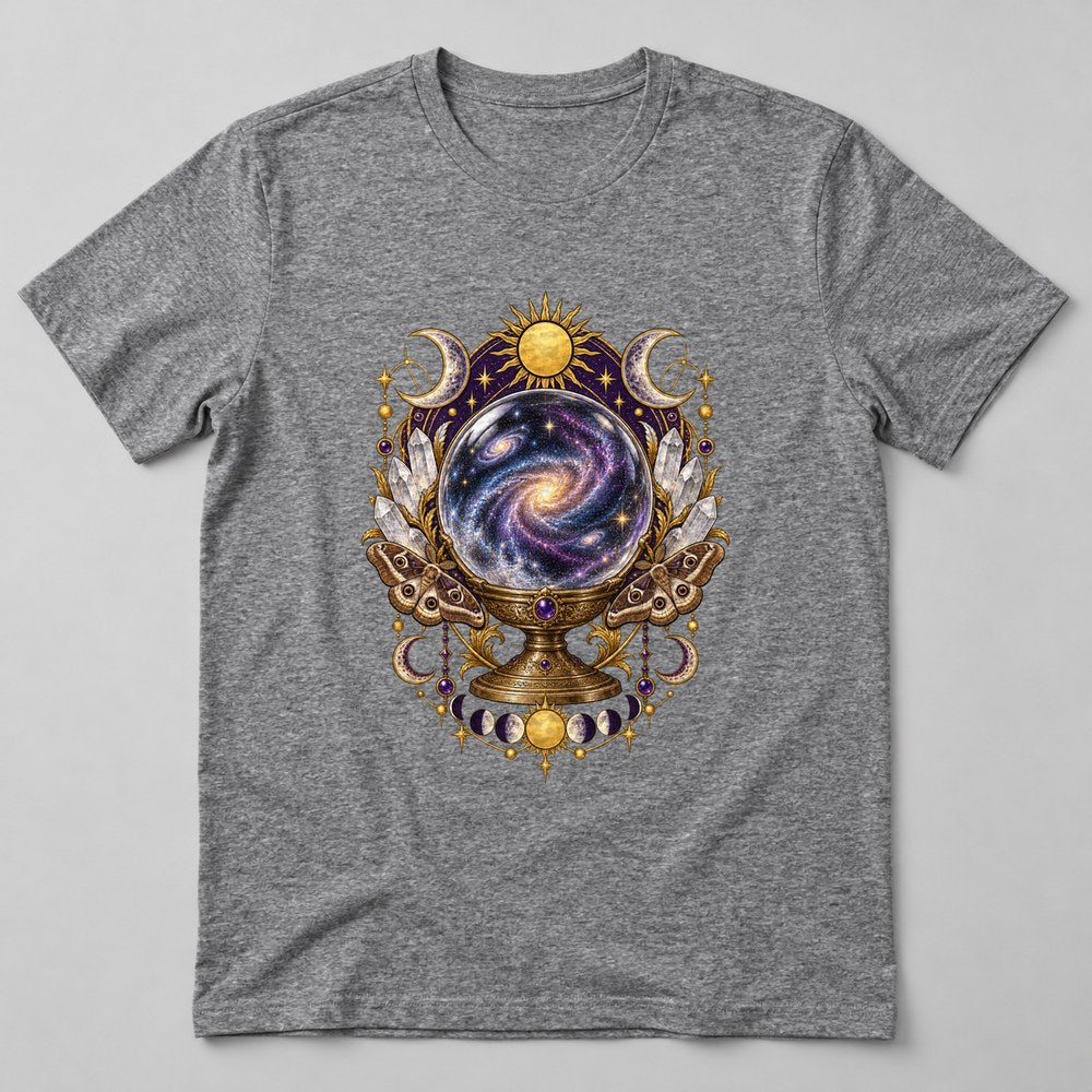 Magic Eight Free Crystal Ball T-Shirt in Heather Grey