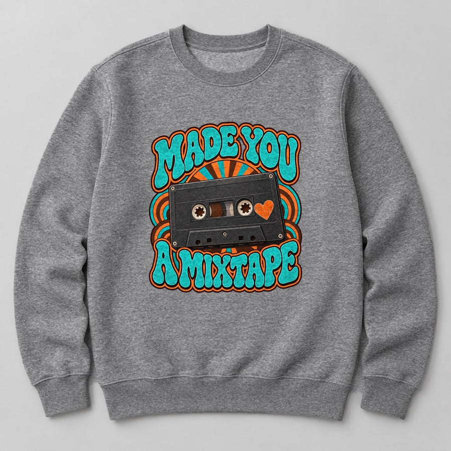 Made You a Mixtape Sweatshirt in Heather Grey