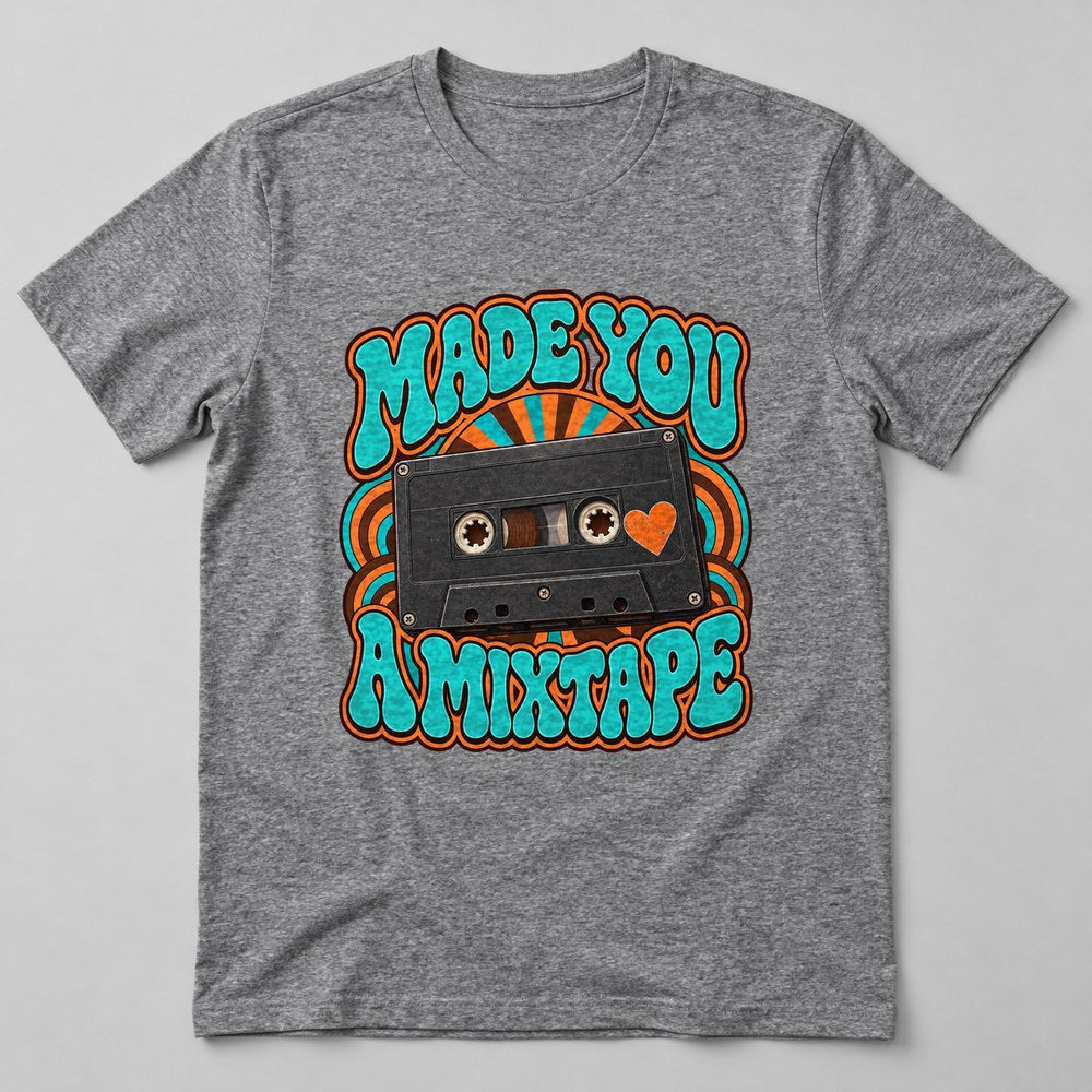 Made You a Mixtape T-Shirt in Heather Grey