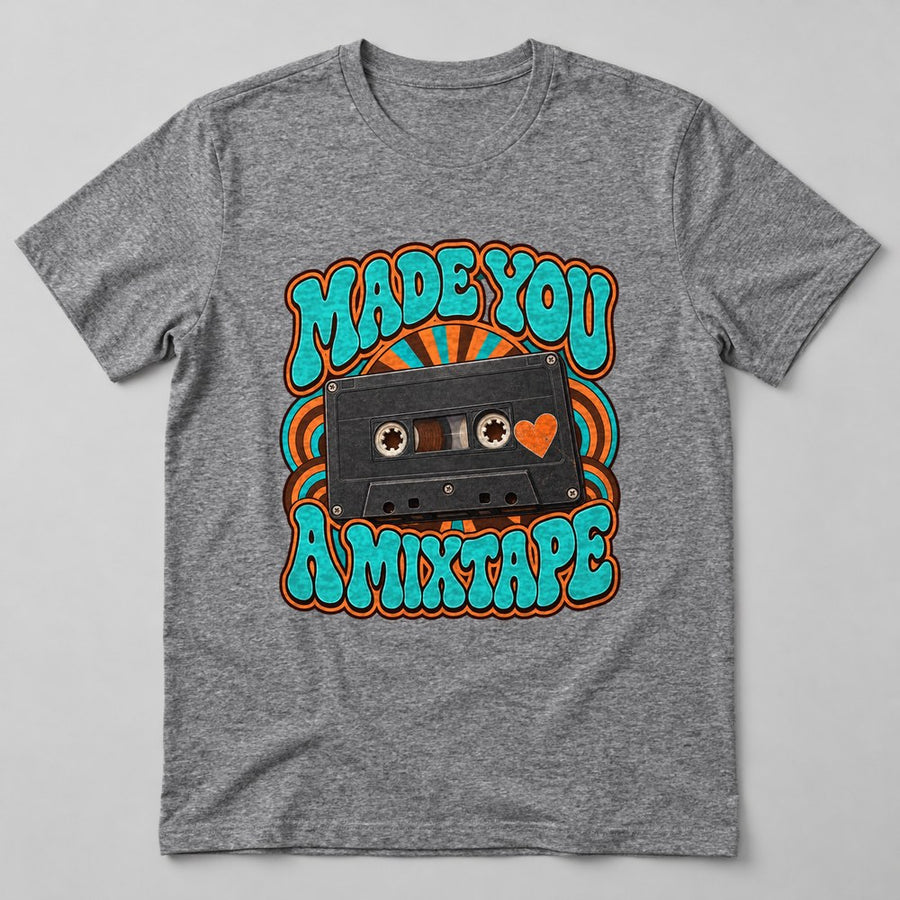 Made You a Mixtape T-Shirt in Heather Grey