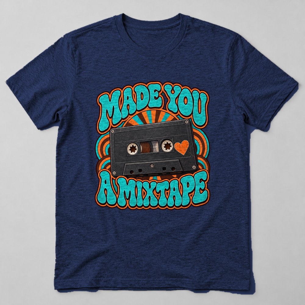 Made You a Mixtape T-Shirt in Navy