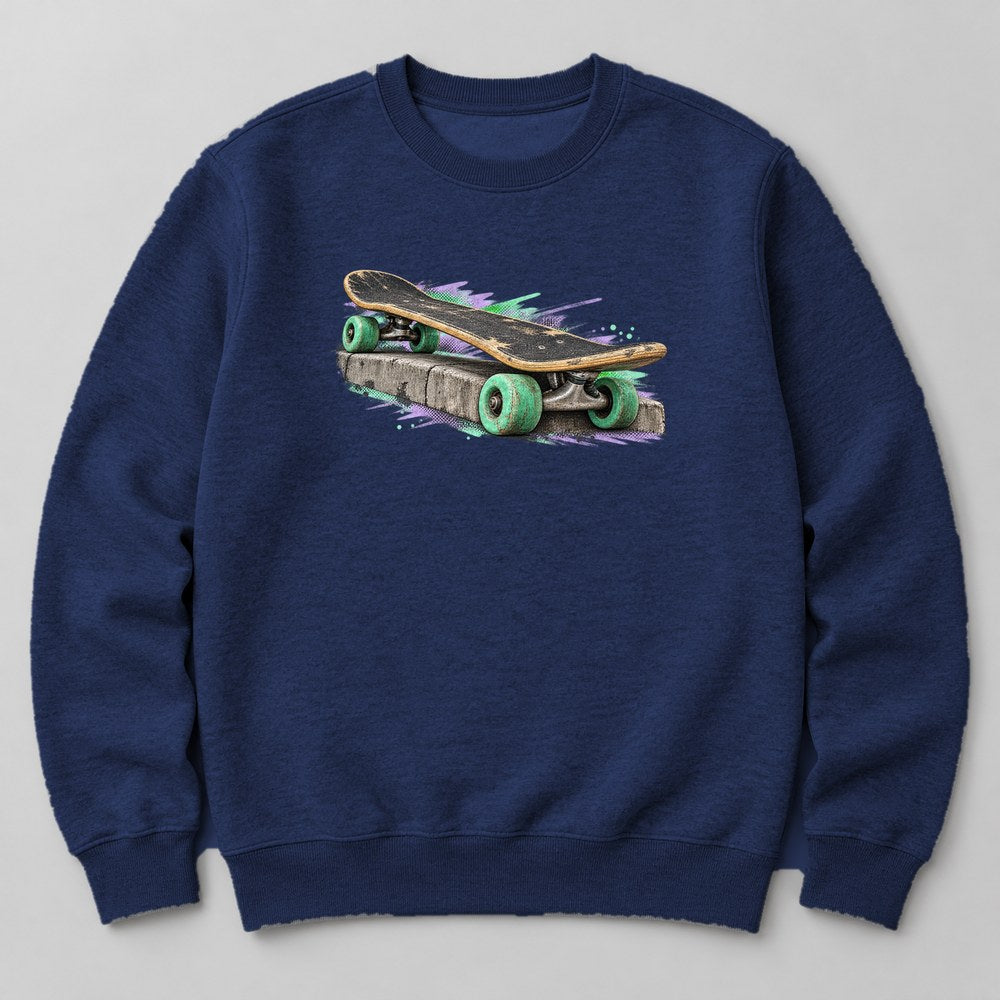 Skateboard Retro Sweatshirt in Navy