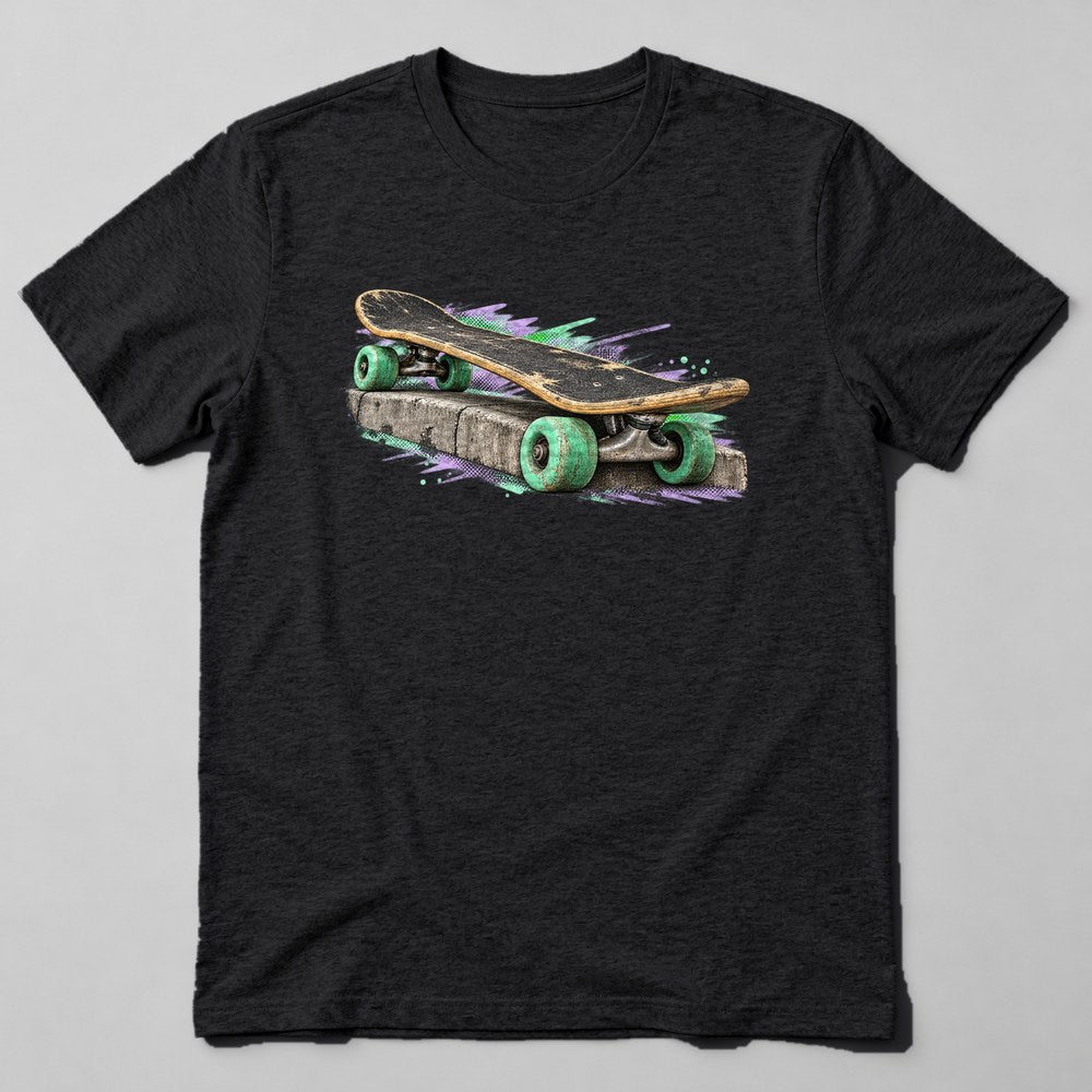 Skateboard Retro T-Shirt in Black