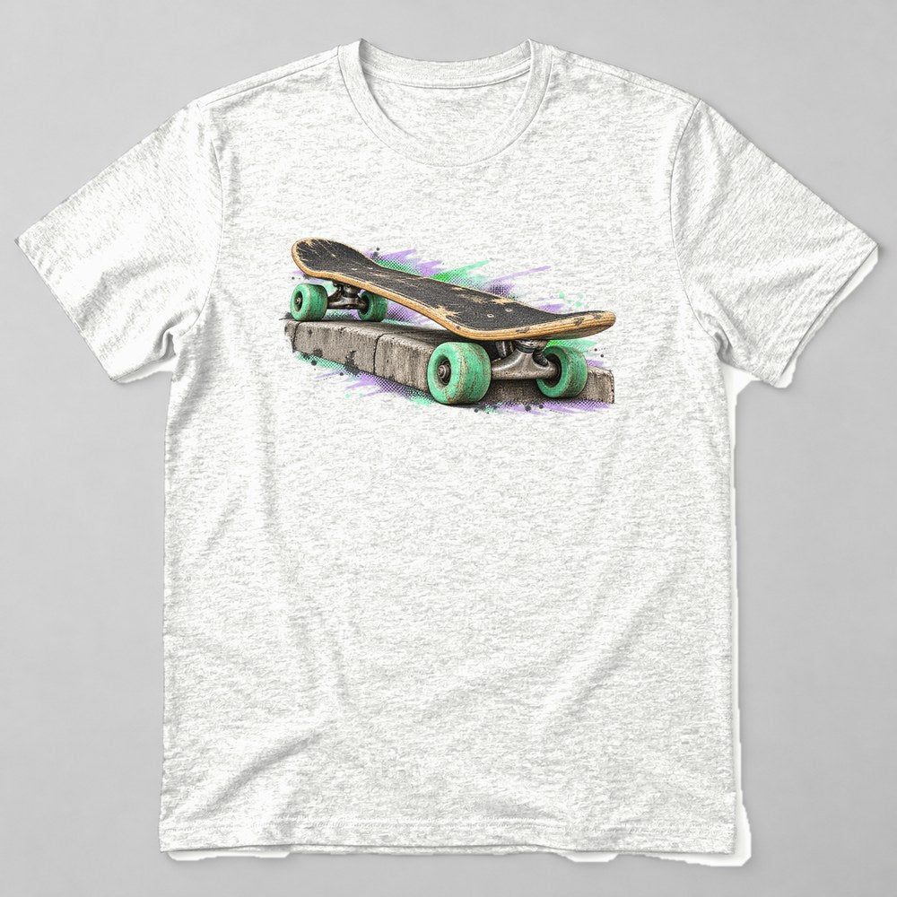 Skateboard Retro T-Shirt in White
