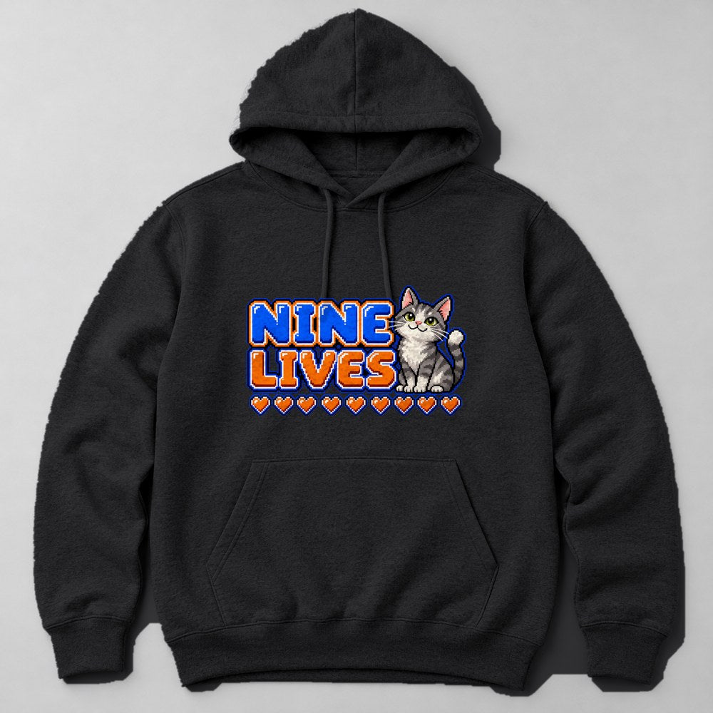 Nine Lives Hoodie in Black