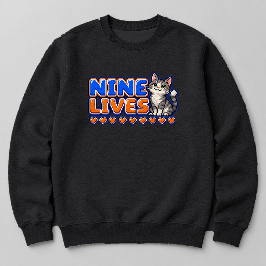 Nine Lives Sweatshirt in Black