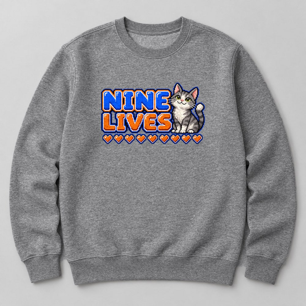 Nine Lives Sweatshirt in Heather Grey