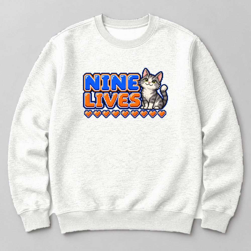 Nine Lives Sweatshirt in White