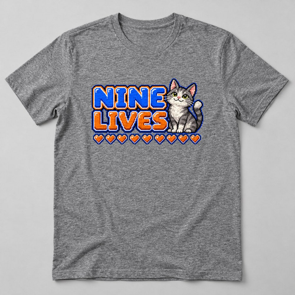 Nine Lives T-Shirt in Heather Grey