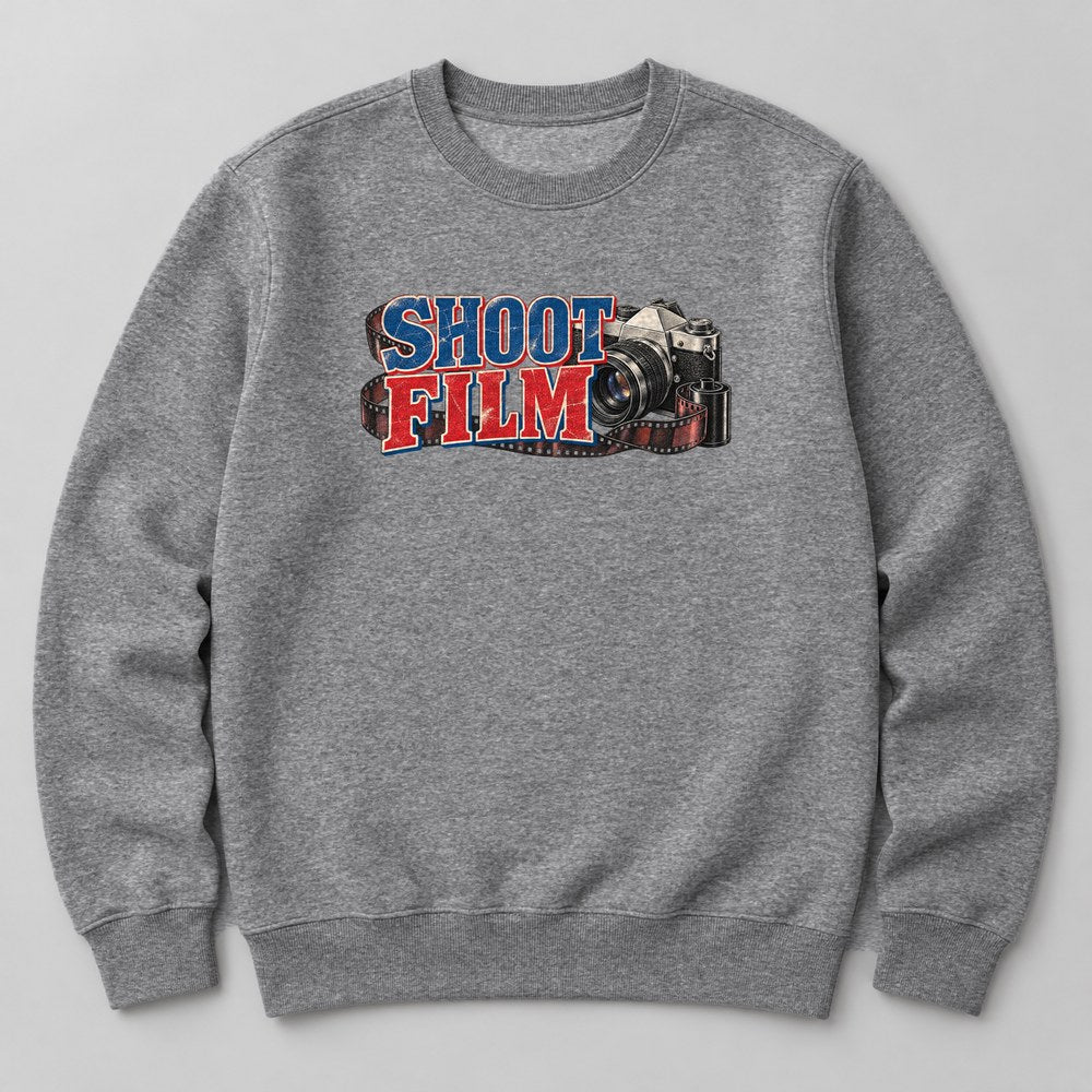 Shoot Film Sweatshirt in Heather Grey