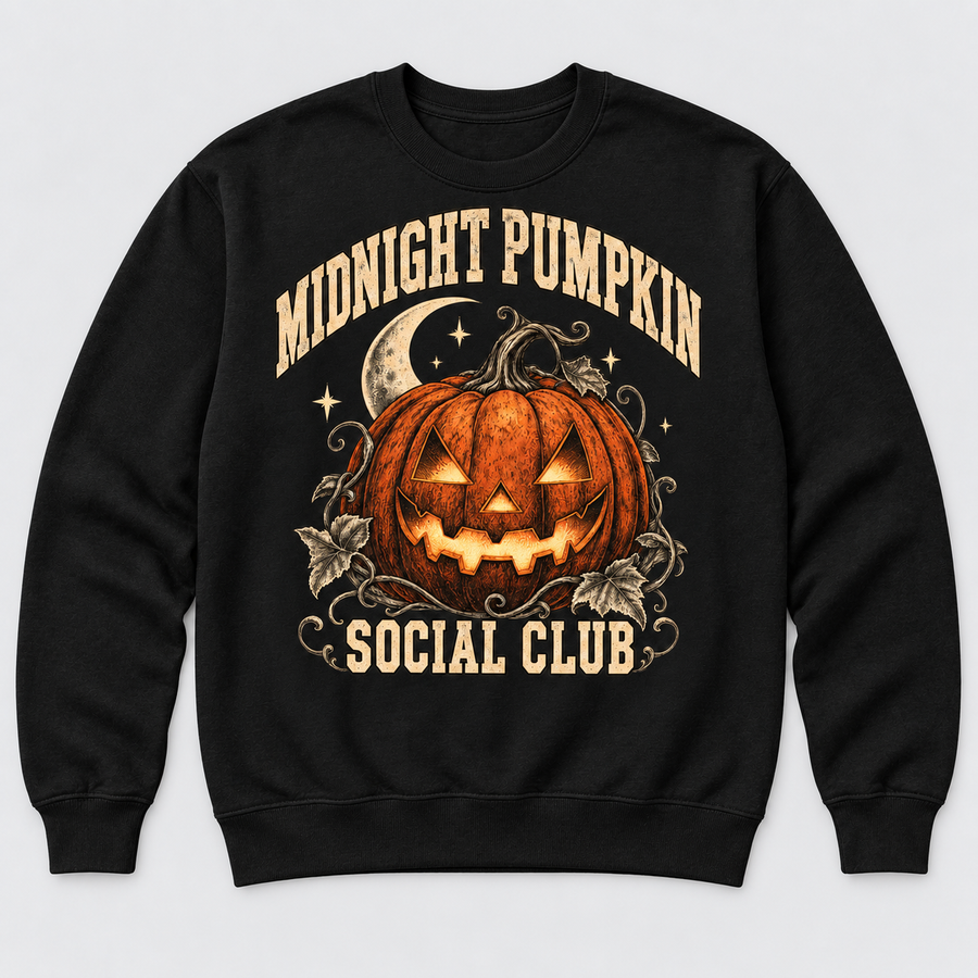 H001 — Black sweatshirt mockup; illustrative preview