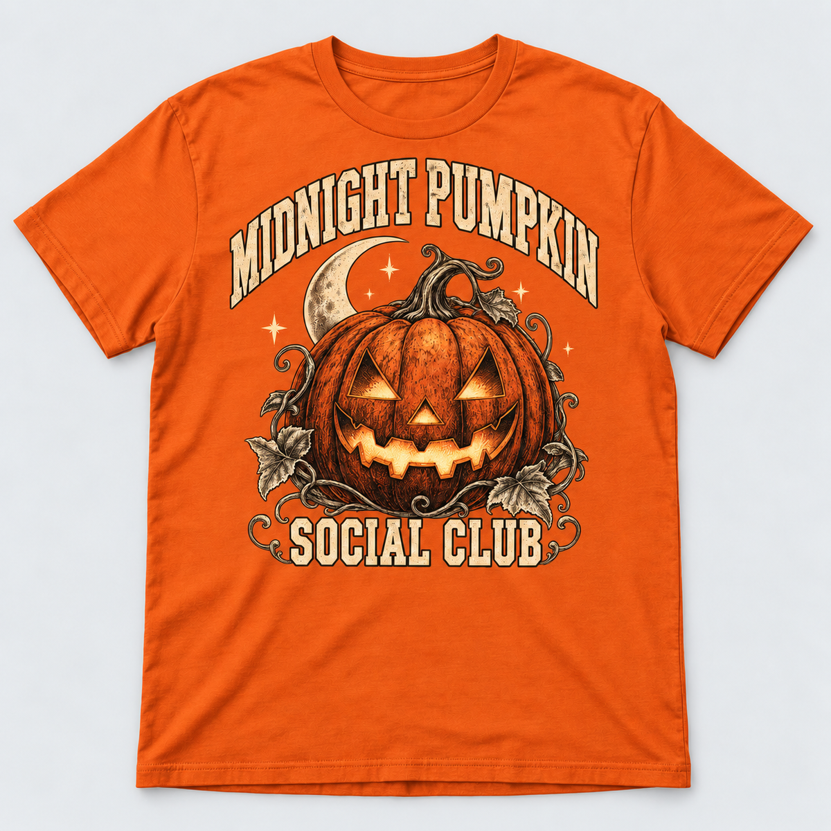 H001 — Orange unisex crew-neck T-shirt mockup; illustrative preview
