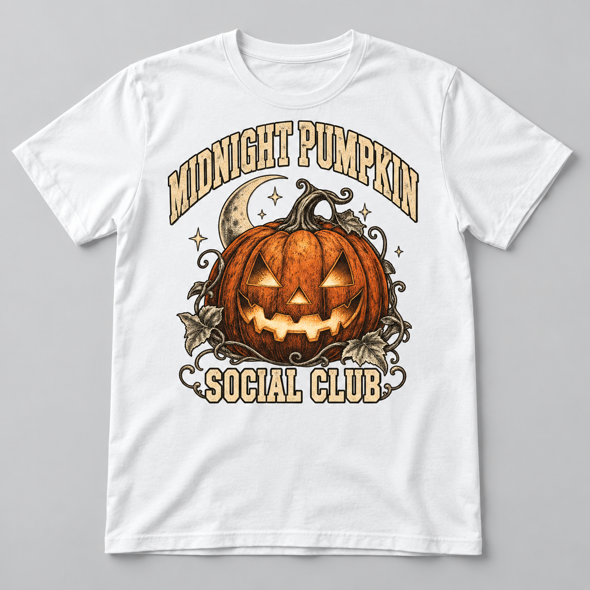 H001 — White generic unisex crew-neck T-shirt mockup; illustrative preview