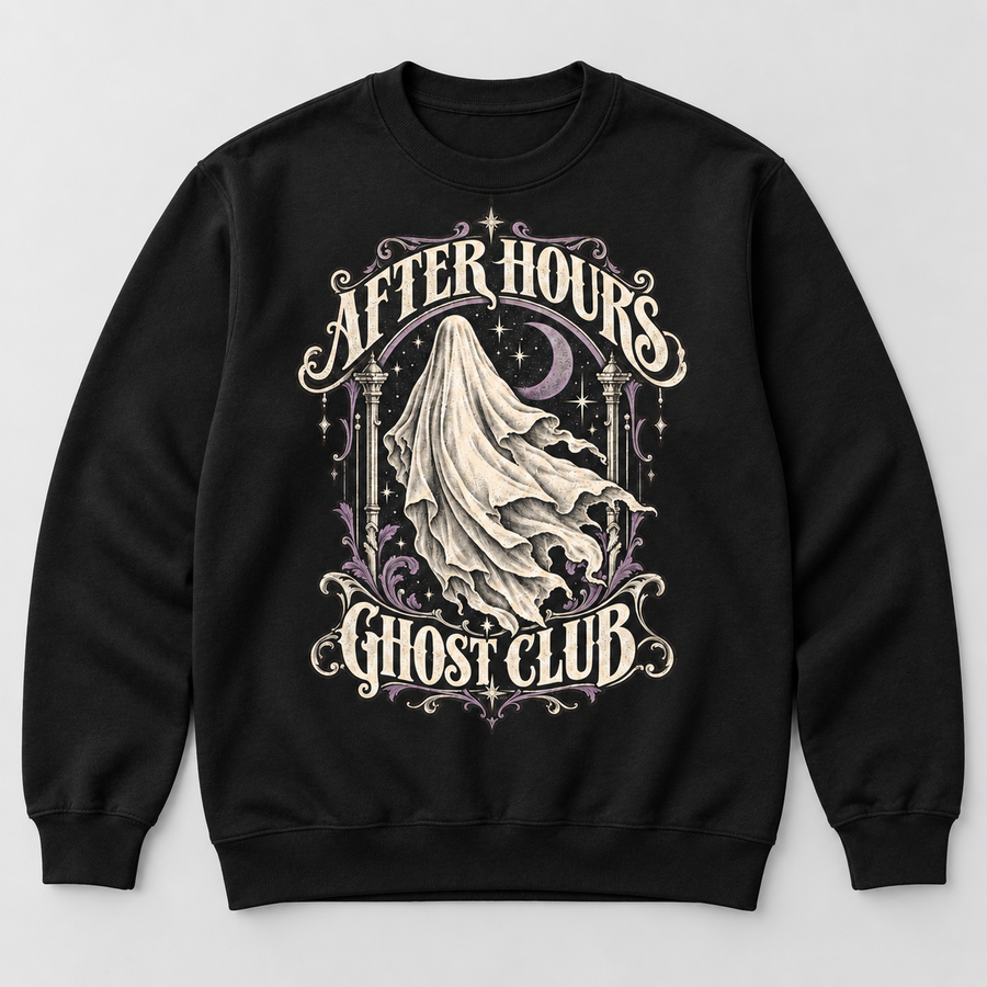 H002 — Black sweatshirt mockup; illustrative preview
