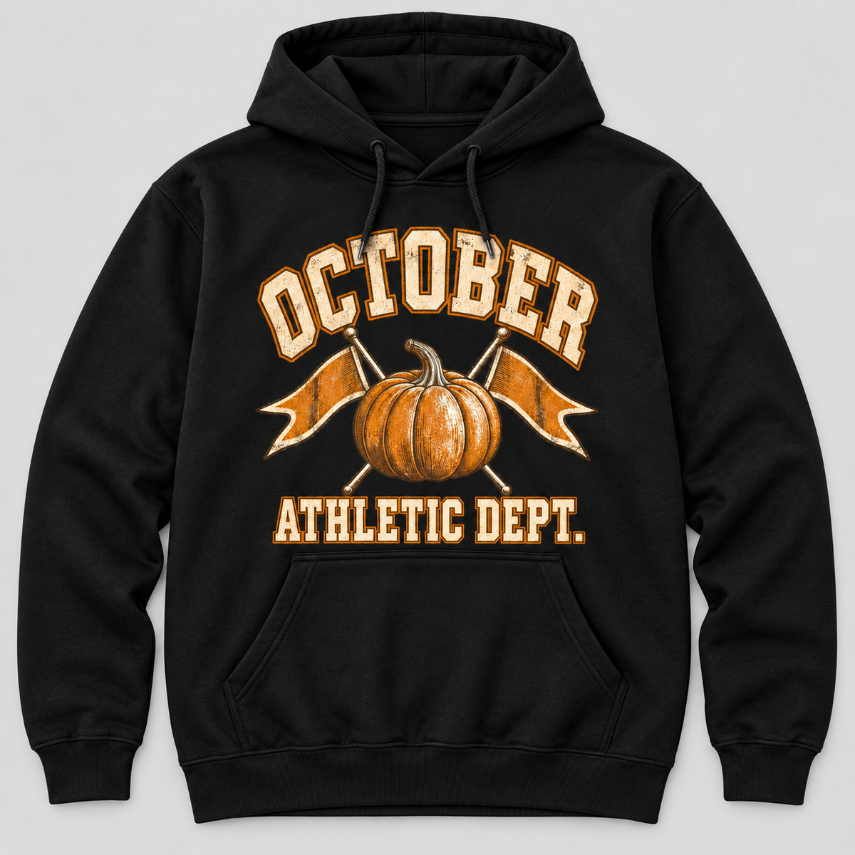 H003 — Black hoodie mockup; illustrative preview
