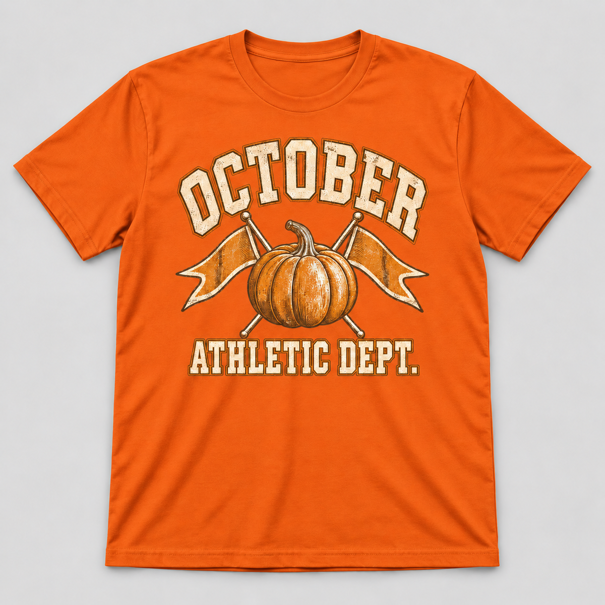 H003 — Orange unisex crew-neck T-shirt mockup; illustrative preview