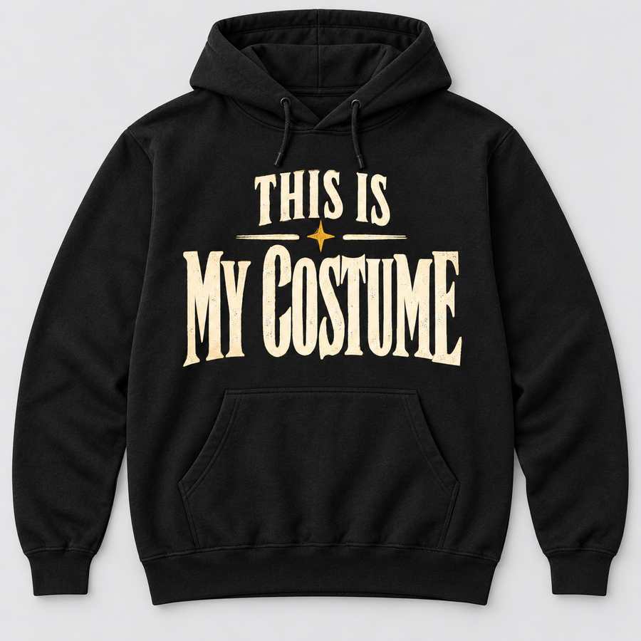 H004 — Black hoodie mockup; illustrative preview
