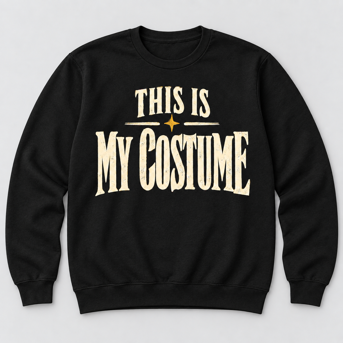H004 — Black sweatshirt mockup; illustrative preview