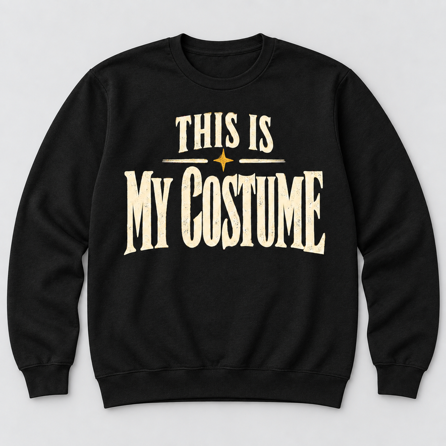 H004 — Black sweatshirt mockup; illustrative preview