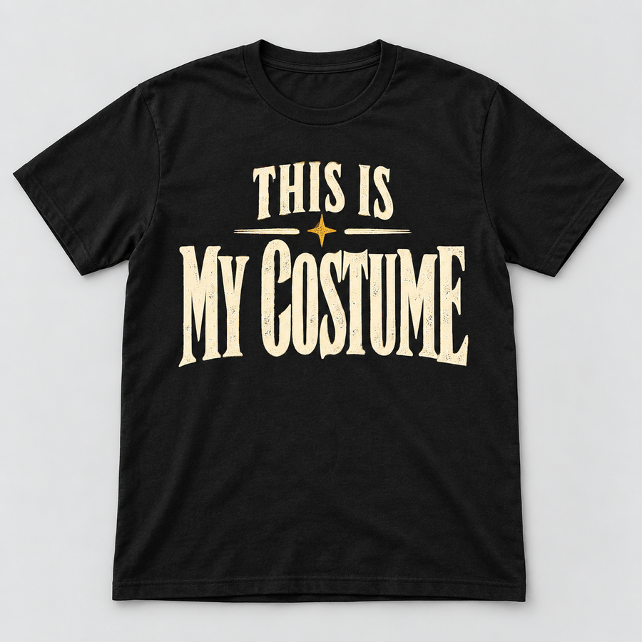 H004 — Black generic unisex crew-neck T-shirt mockup; illustrative preview