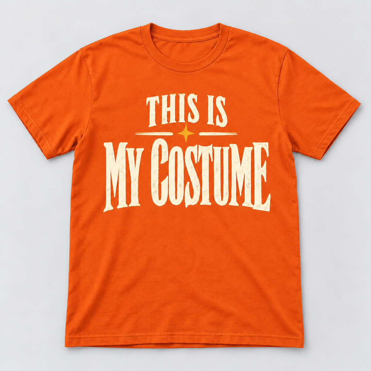 H004 — Orange unisex crew-neck T-shirt mockup; illustrative preview