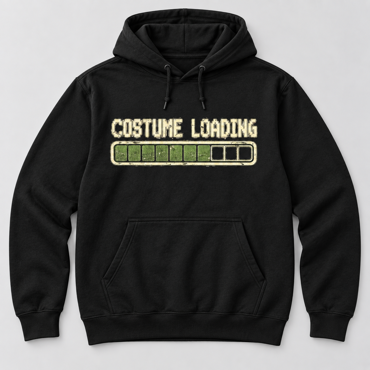 H005 — Black hoodie mockup; illustrative preview