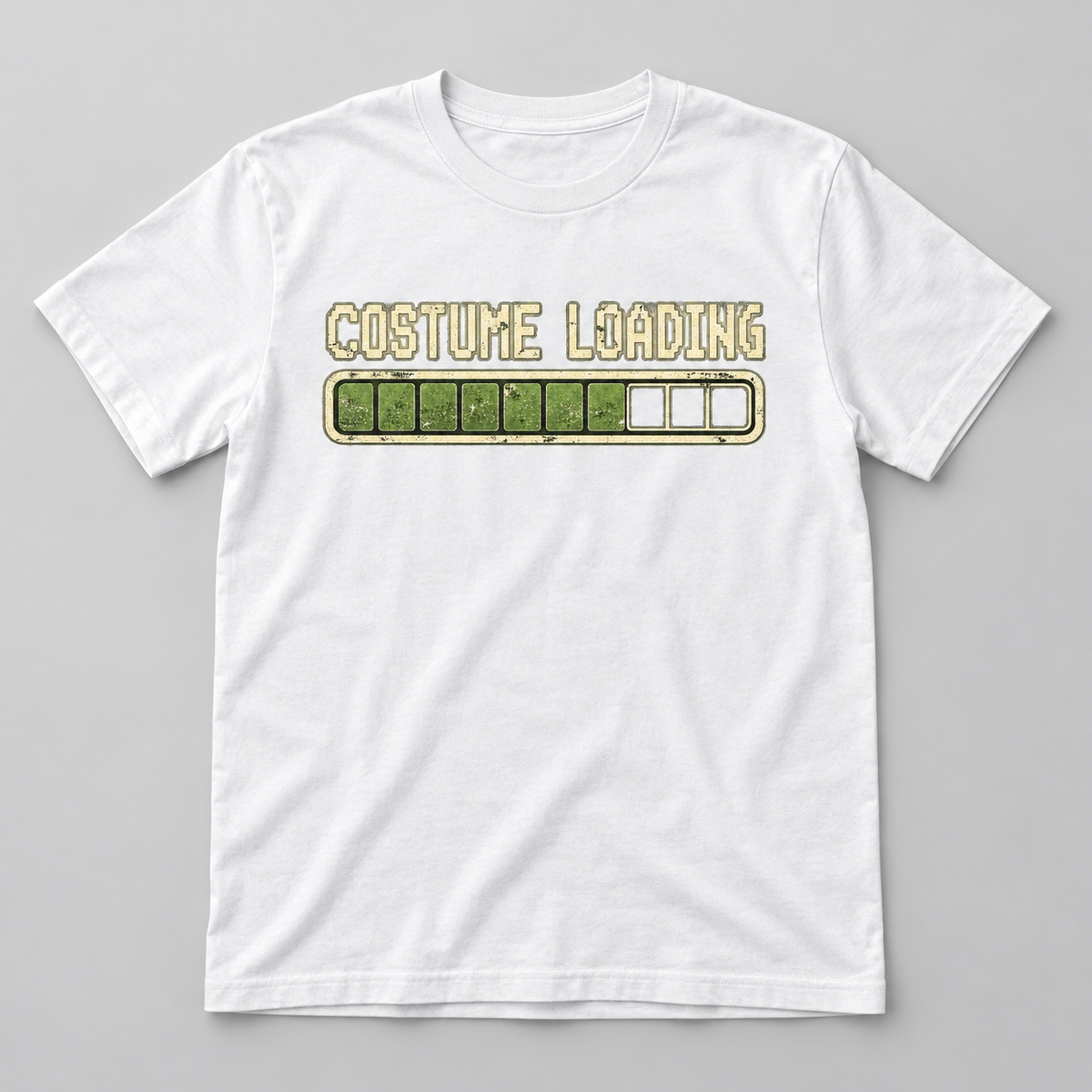 H005 — White generic unisex crew-neck T-shirt mockup; illustrative preview