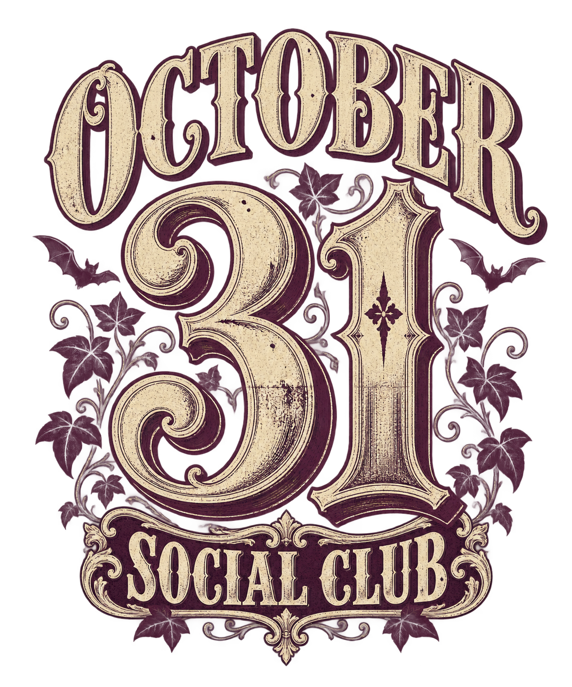 H012 October 31 Social Club artwork concept — not a garment photograph