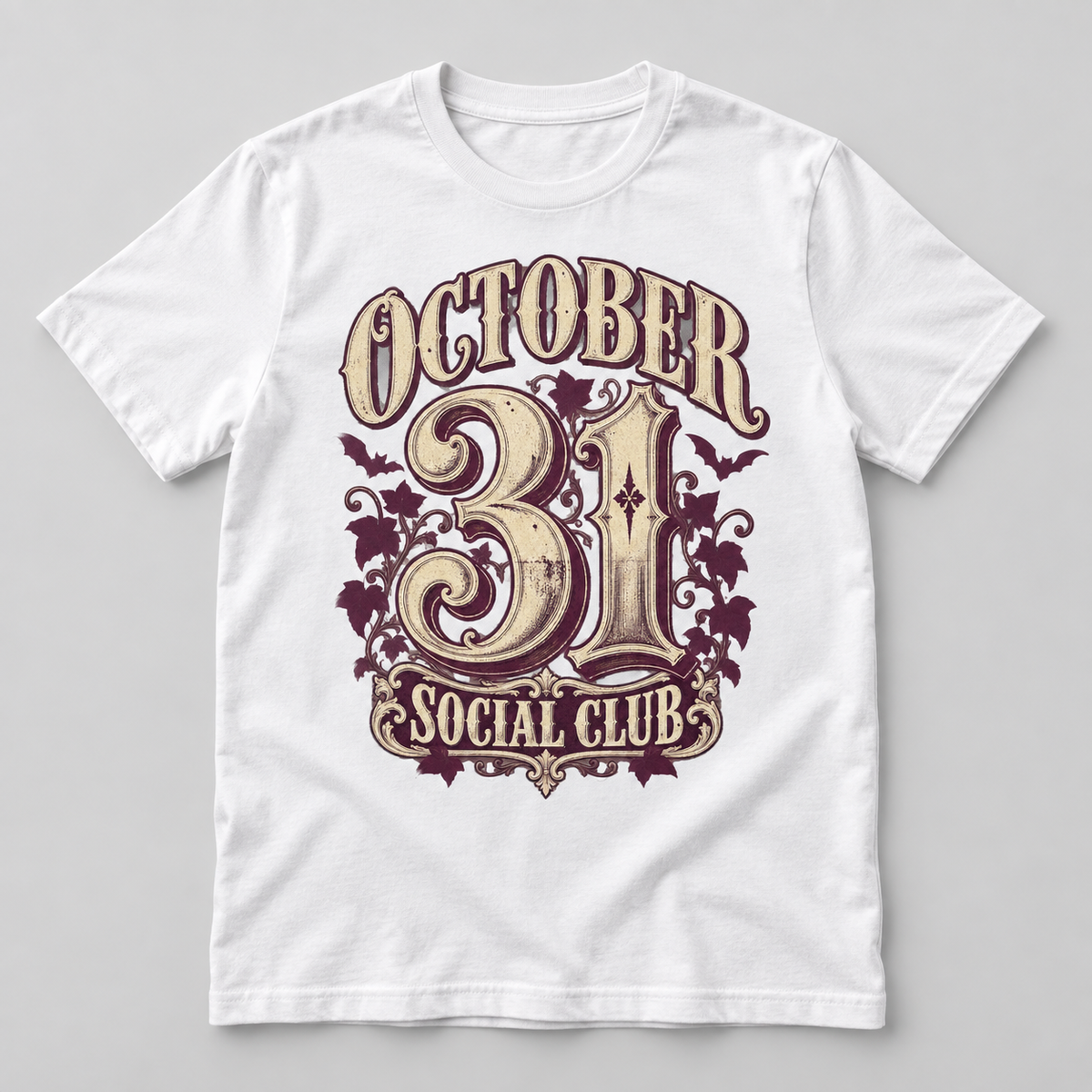 H012 — White generic unisex crew-neck T-shirt mockup; illustrative preview