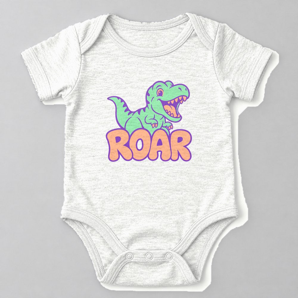 Roar Baby Onesie in White