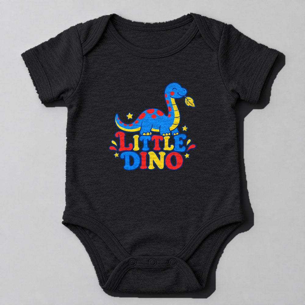 Little Dino Baby Onesie in Black