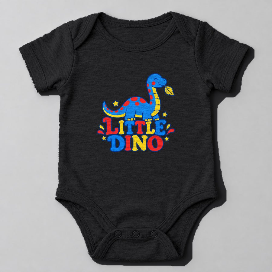 Little Dino Baby Onesie in Black