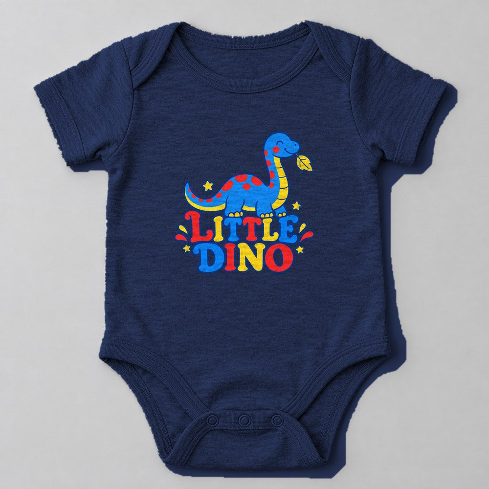 Little Dino Baby Onesie in Navy
