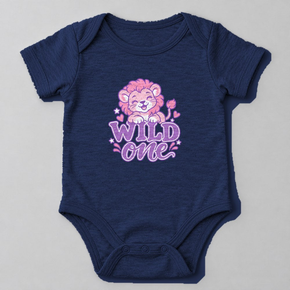 Wild One Baby Onesie in Navy