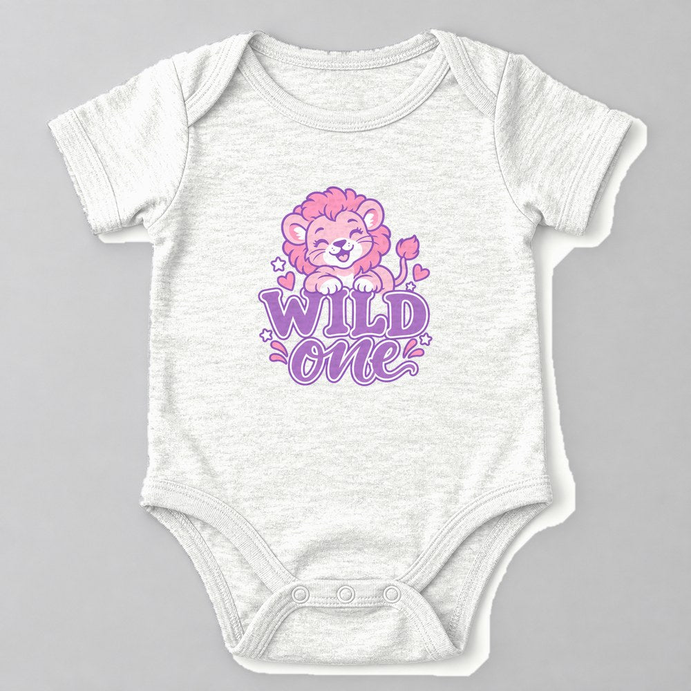 Wild One Baby Onesie in White