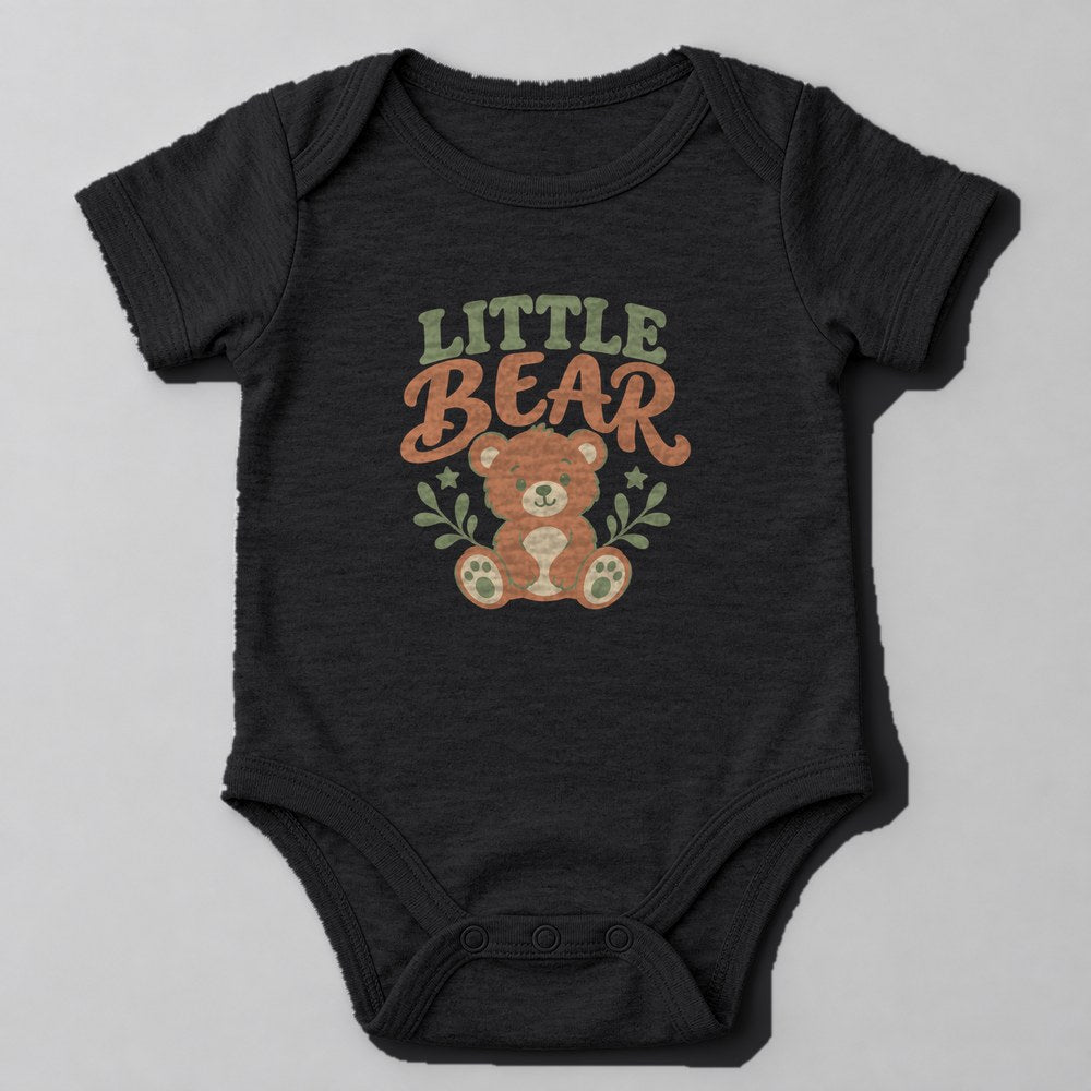 Little Bear Baby Onesie in Black