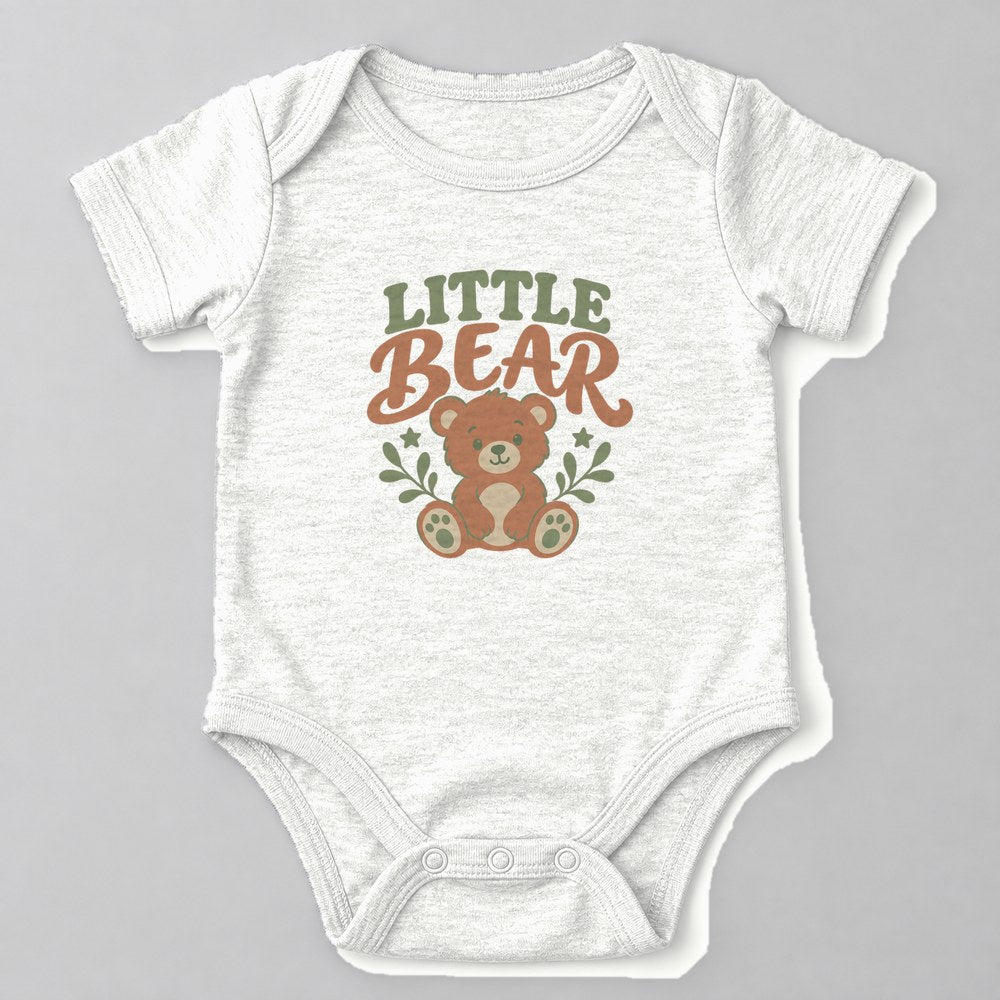 Little Bear Baby Onesie in White