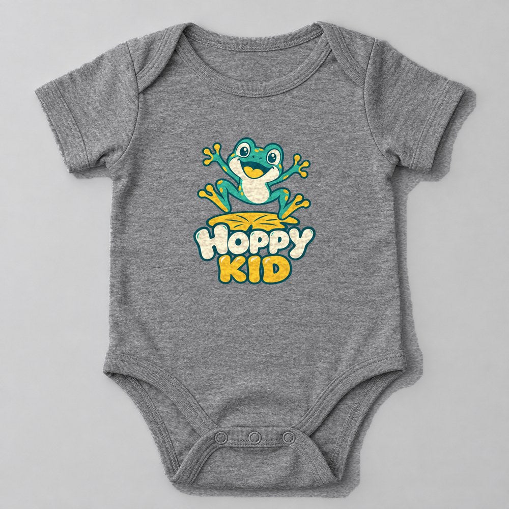 Hoppy Kid Baby Onesie in Heather Grey