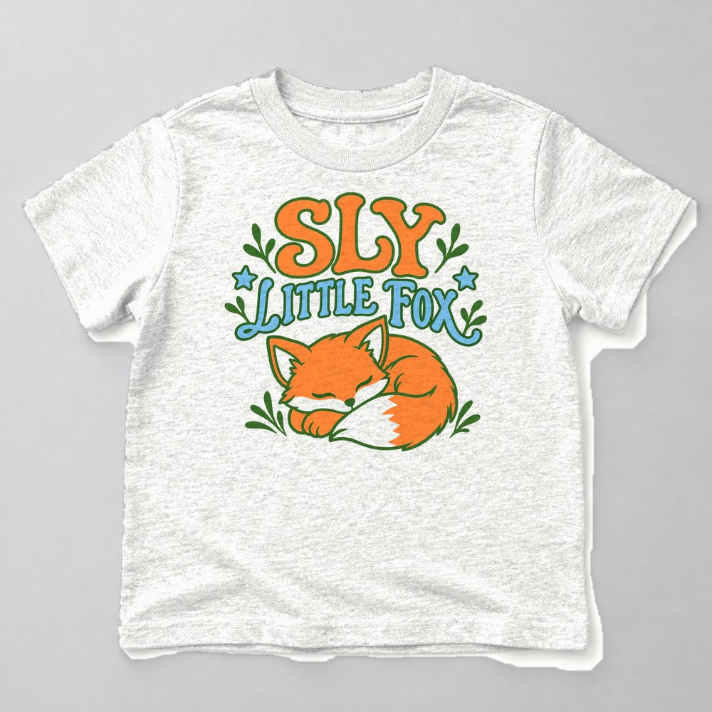 Sly Little Fox Kids T-Shirt in White