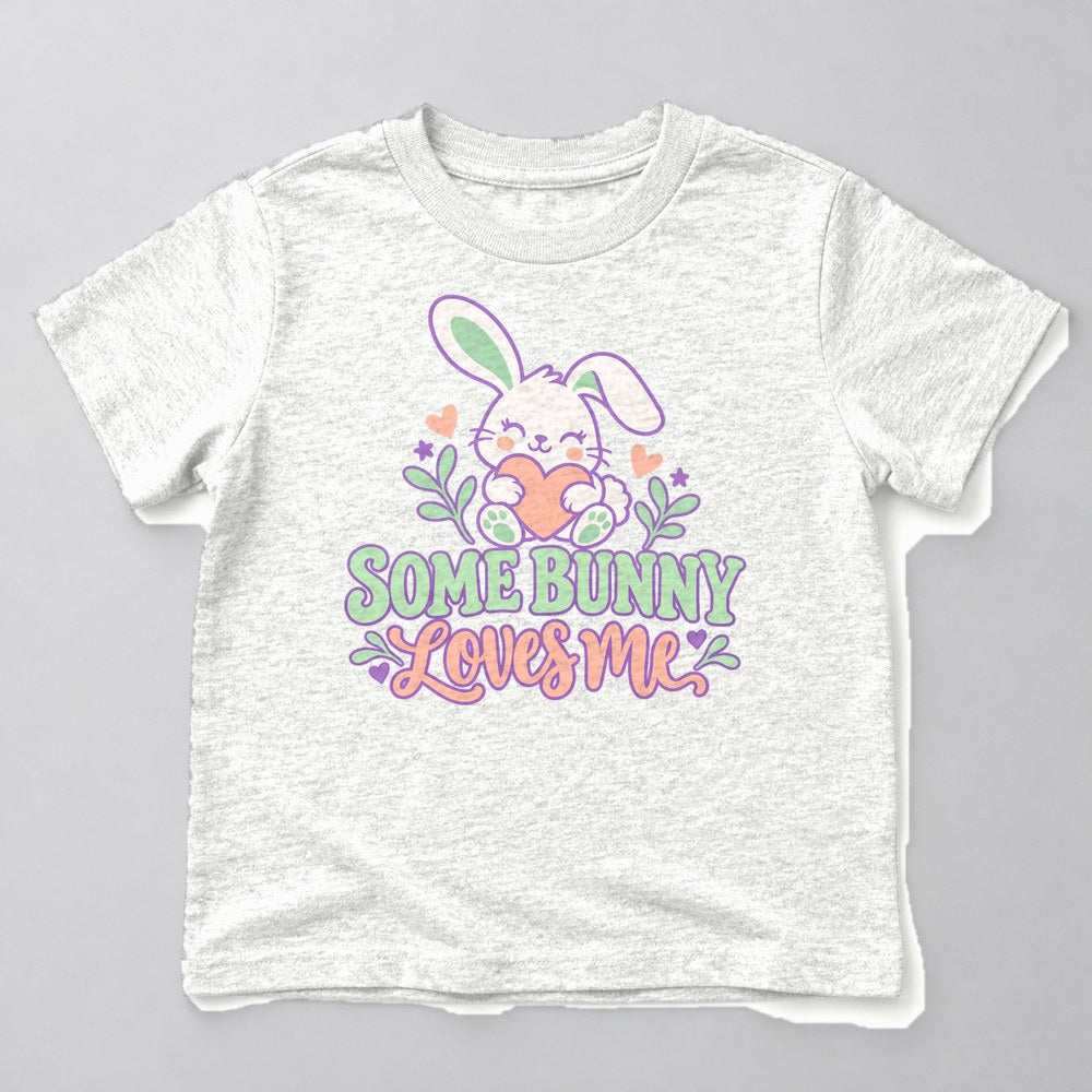 Some Bunny Loves Me Kids T-Shirt in White