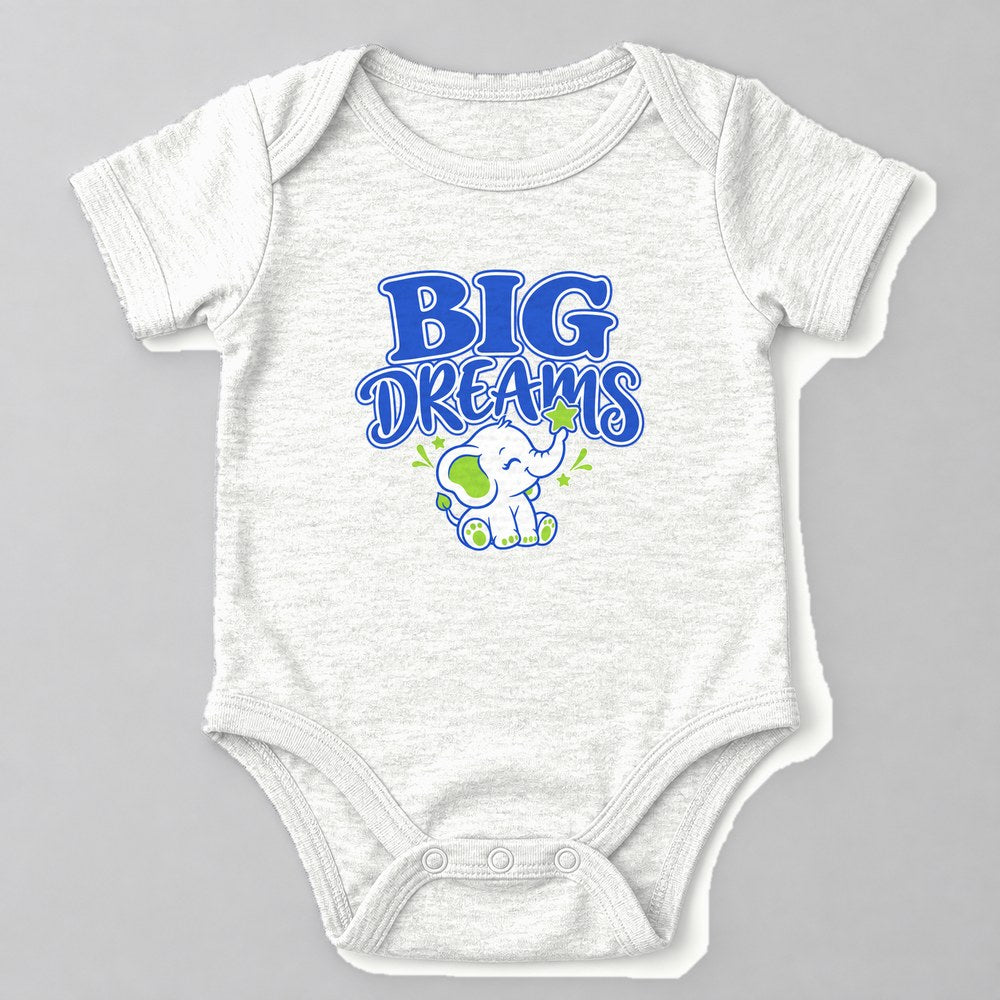Big Dreams Baby Onesie in White