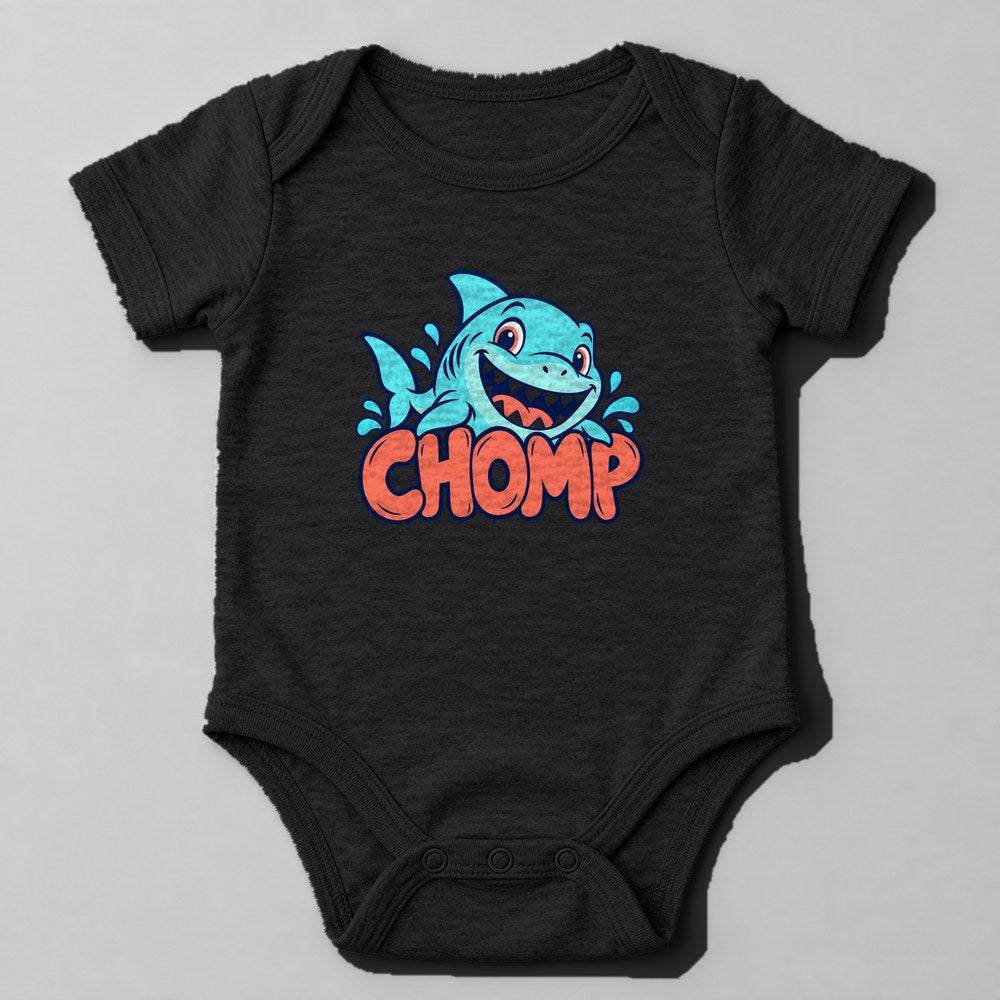 Chomp Baby Onesie in Black