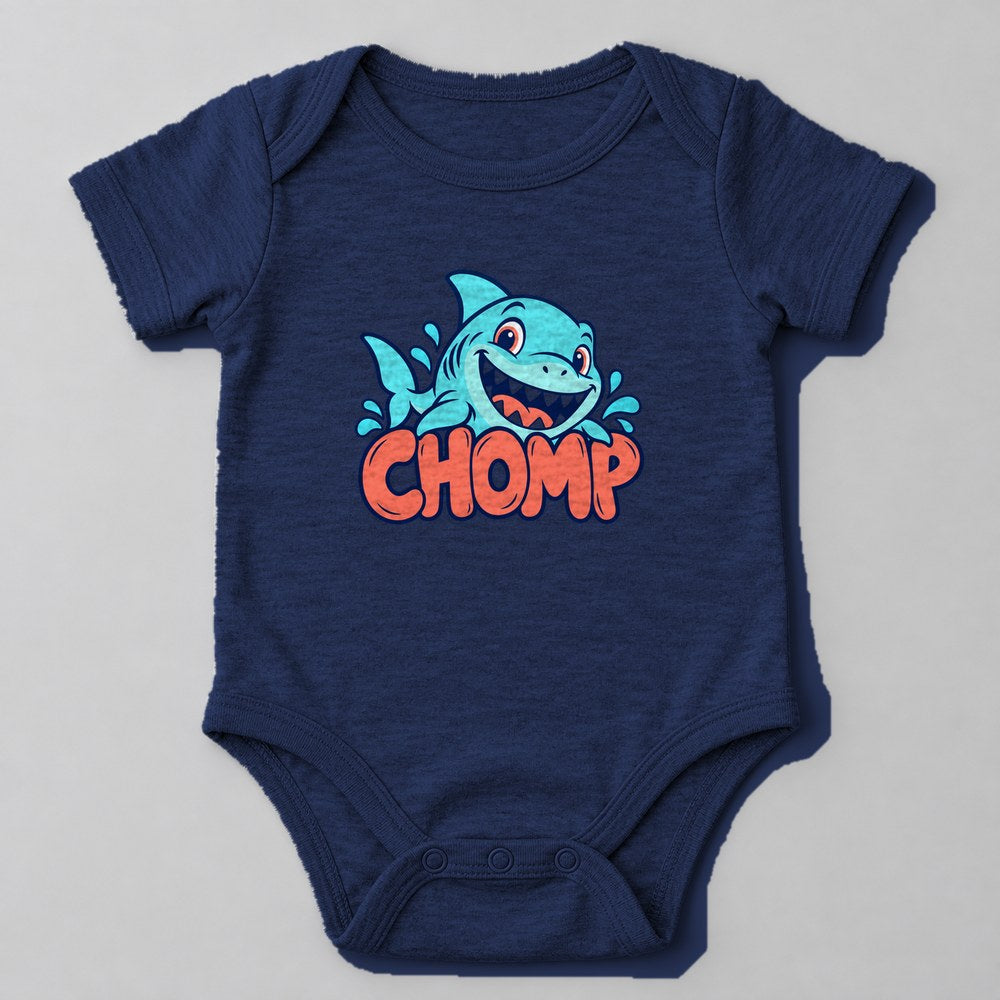 Chomp Baby Onesie in Navy