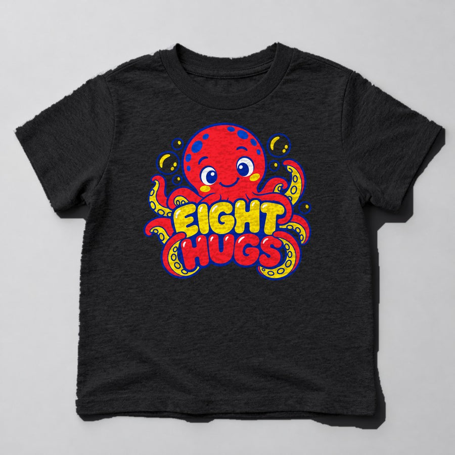 Eight Hugs Kids T-Shirt in Black
