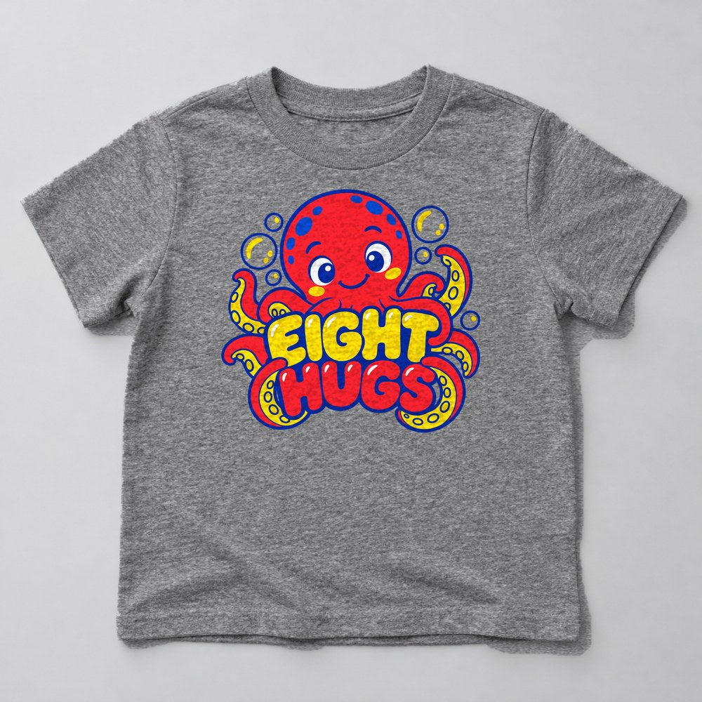 Eight Hugs Kids T-Shirt in Heather Grey