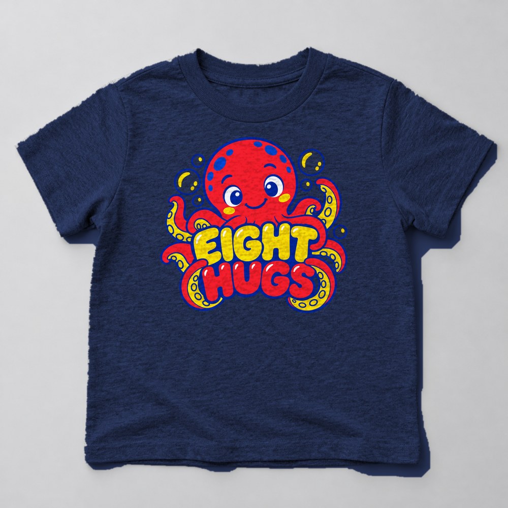 Eight Hugs Kids T-Shirt in Navy