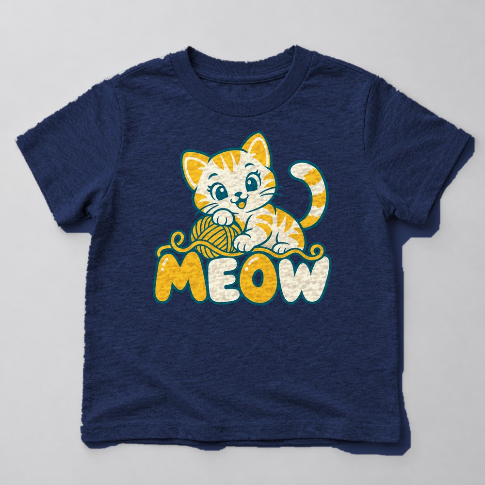 Meow Kids T-Shirt in Navy