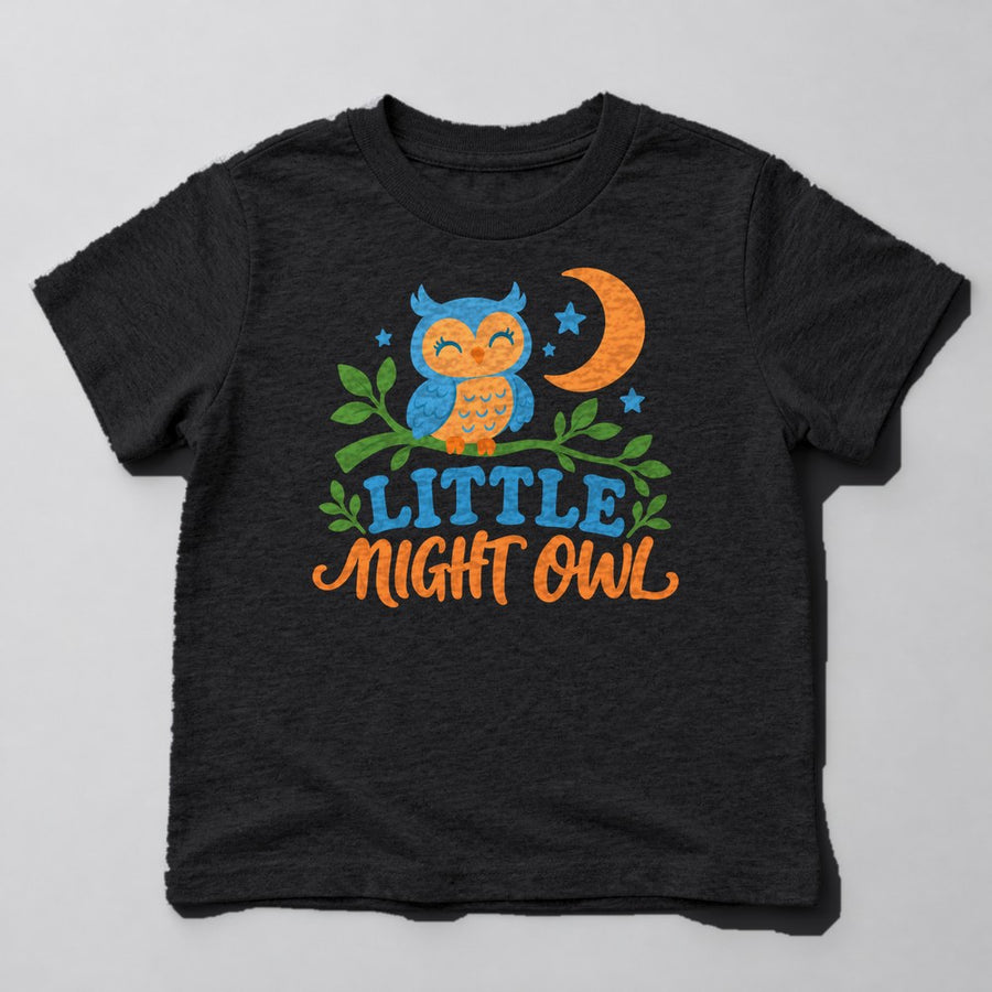 Little Night Owl Kids T-Shirt in Black